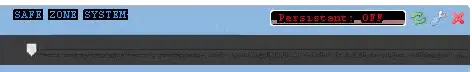 Click on persistence button of safezone