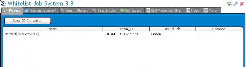 Delete a user from all whitelist job