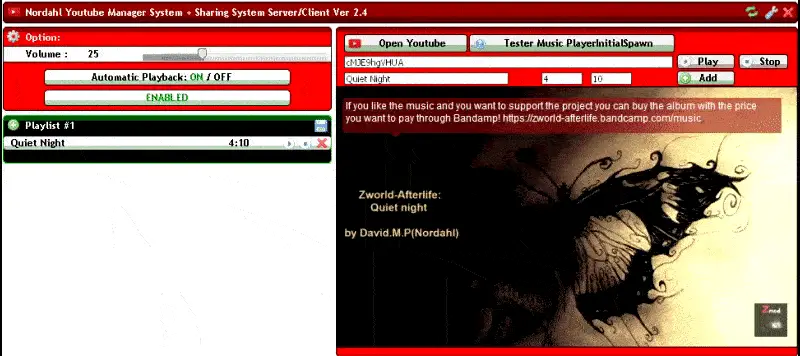 disable from the menu