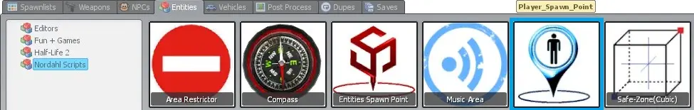 Gmod spawnmenu Player Spawn Point