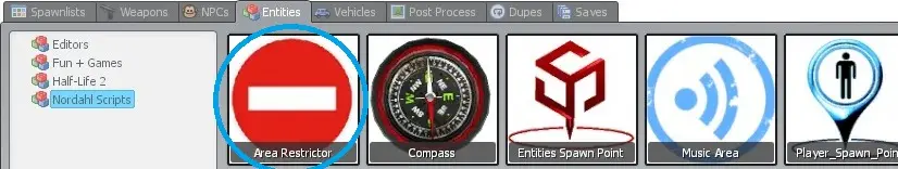 Gmod Spawnmenu Area Restrictor Entity