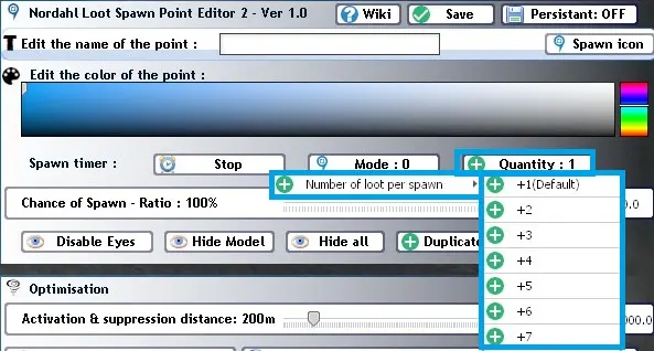 Set quantity Item Spawn