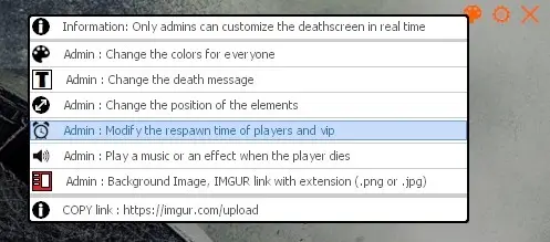 Set VIP Respawn time deathscreen