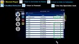 Icons of mods enabled to see the cheaters or for the forgot