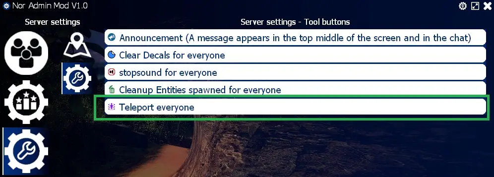 How do I teleport everyone in front of me on Gmod?