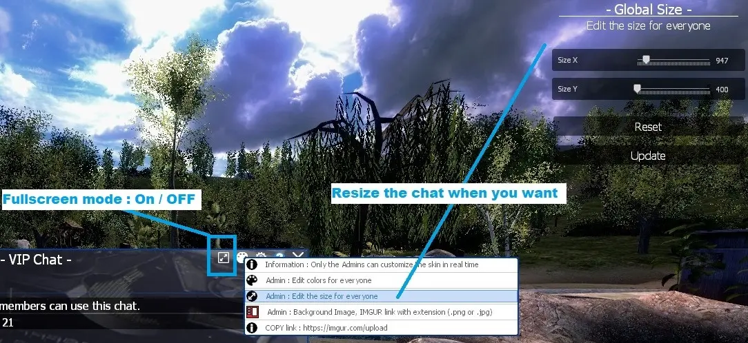 Modifier la taille du chat sur Gmod
