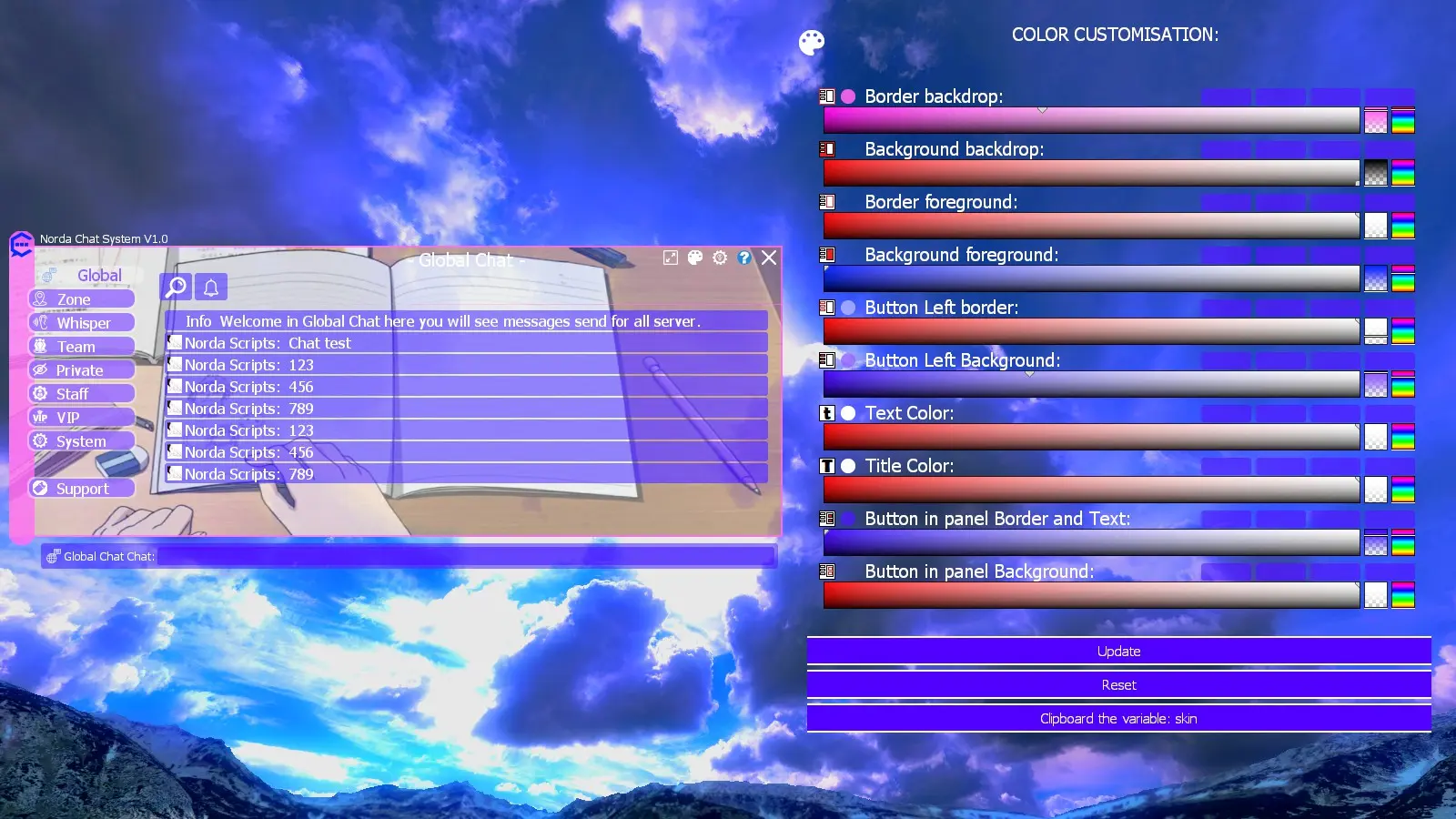 Edit Skin Chat of Gmod