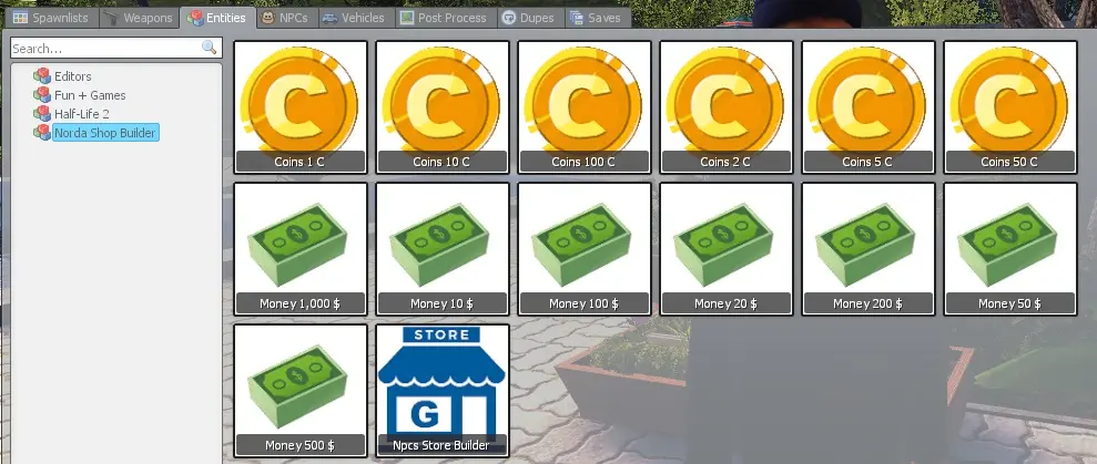 Norda Shop Builder Gmod spawnmenu