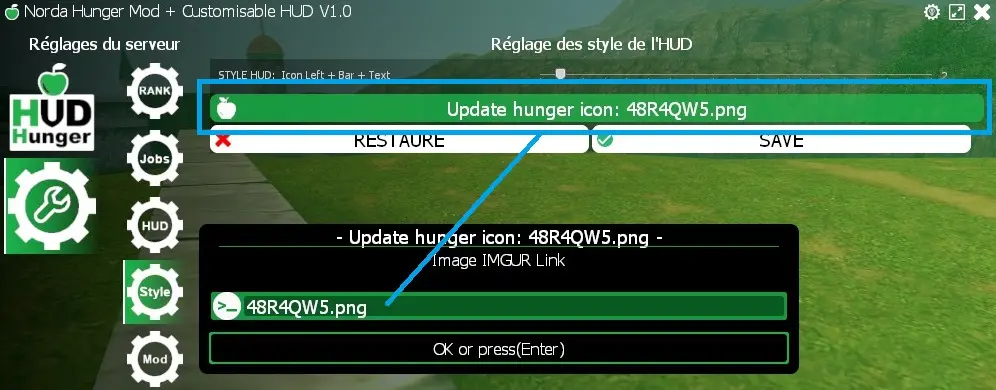 Settings Style Update Hunger Icon