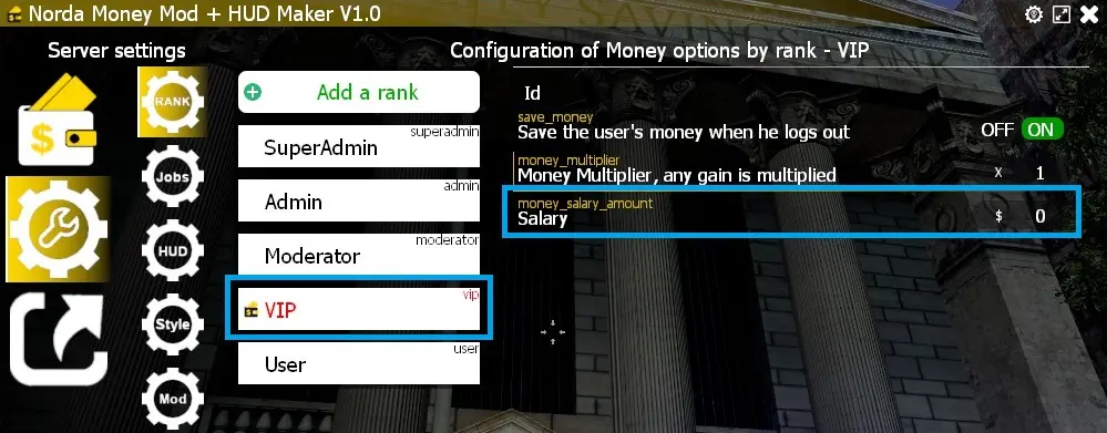 Job Salary Money System