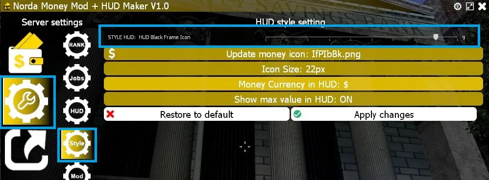 Set Style Display Money HUD