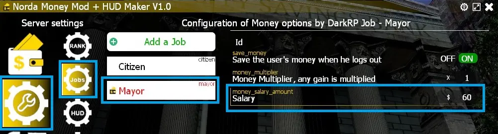 Job Salary Money System