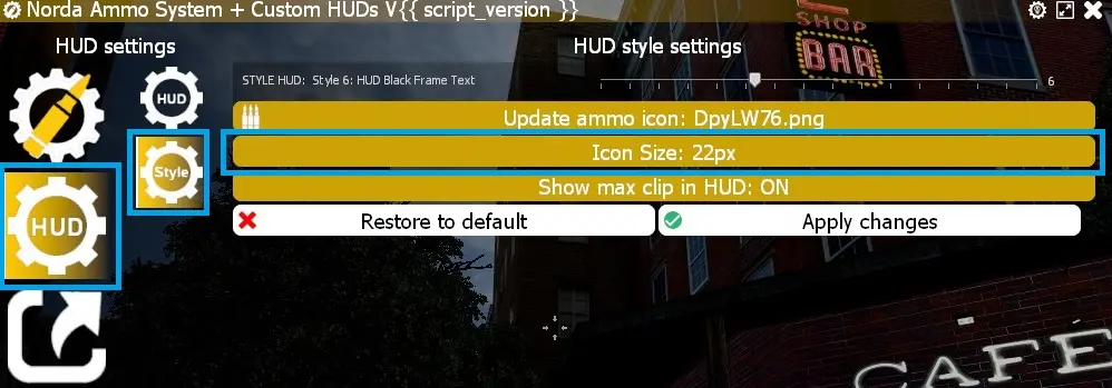 Set icon size Ammo HUD