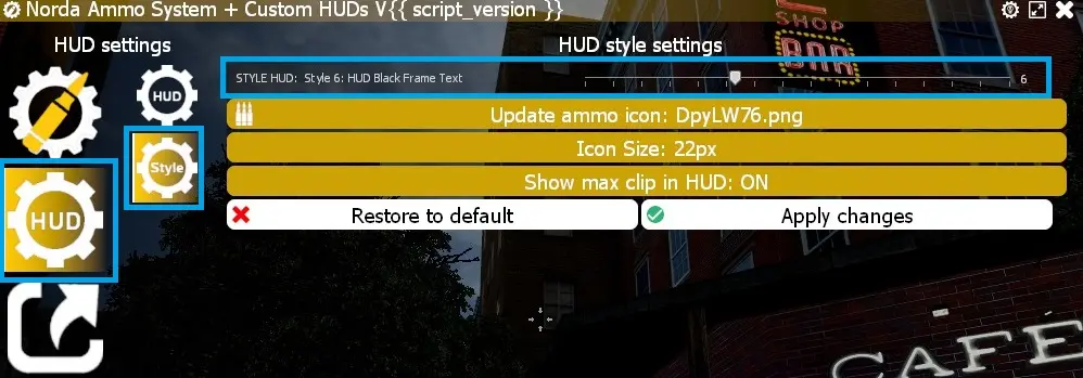Set style Ammo HUD