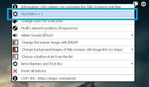 Enable mod editor of title screen