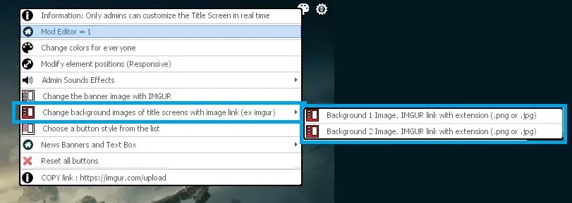 Set background image Server Title Screen