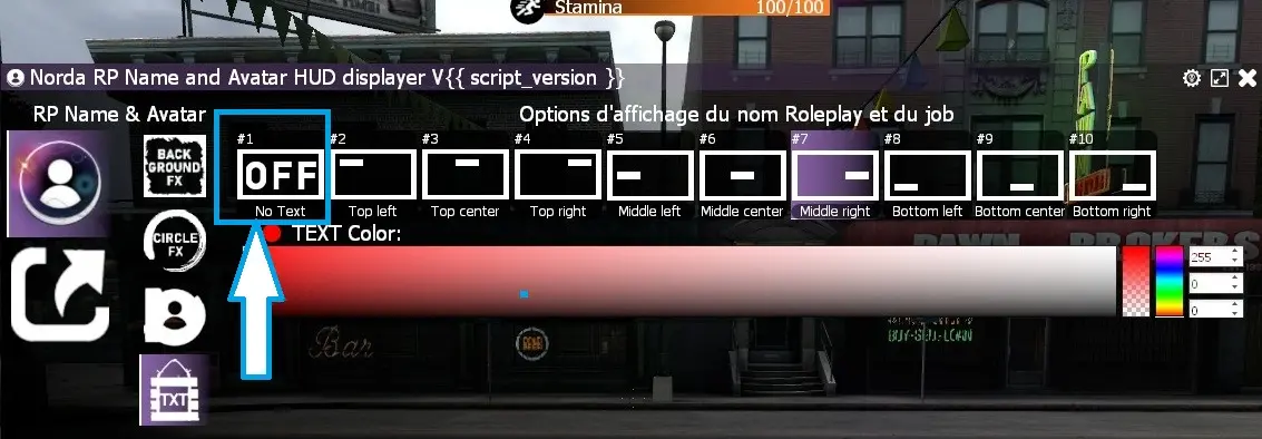 Enable Text Name HUD