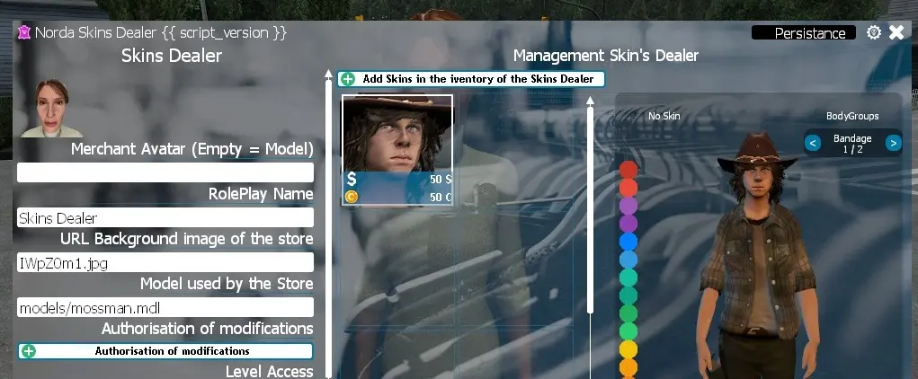 Set Price of a Playermodel