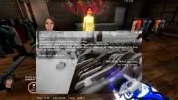 Press USE to interact with the skin dealer. The dialogue he provides will be edited by you.