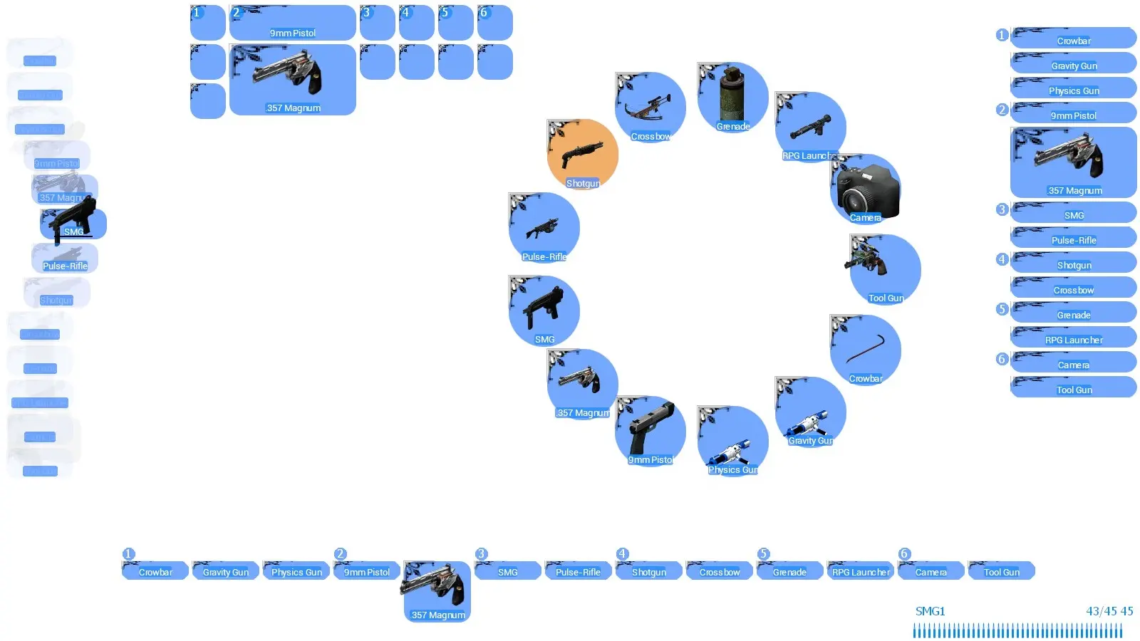 All Gmod Weapon menu Styles