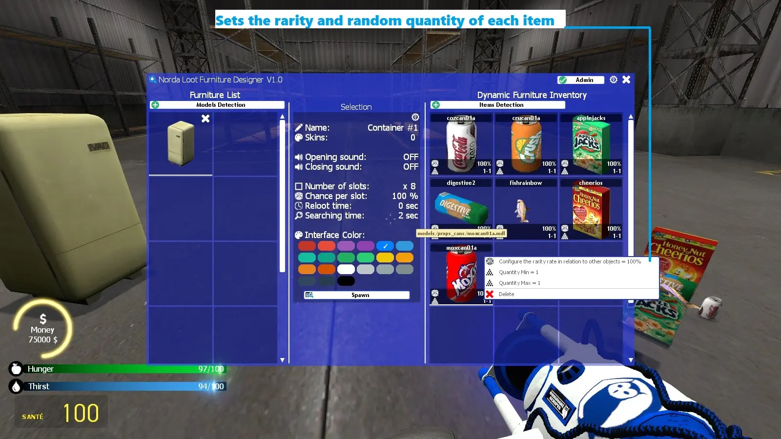Add entities in the list of inventory system of GMod