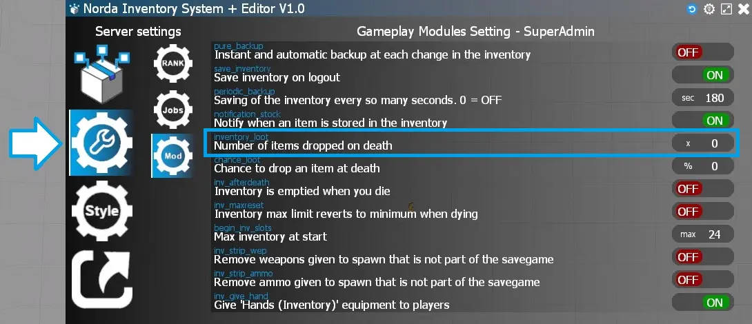 Number item dropped death