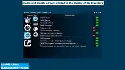 edit interface options and style