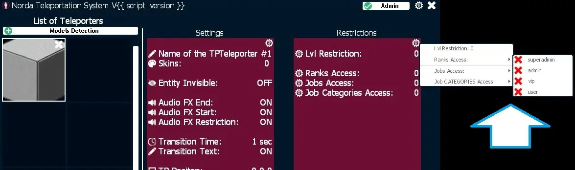 Restriction of teleportation portals