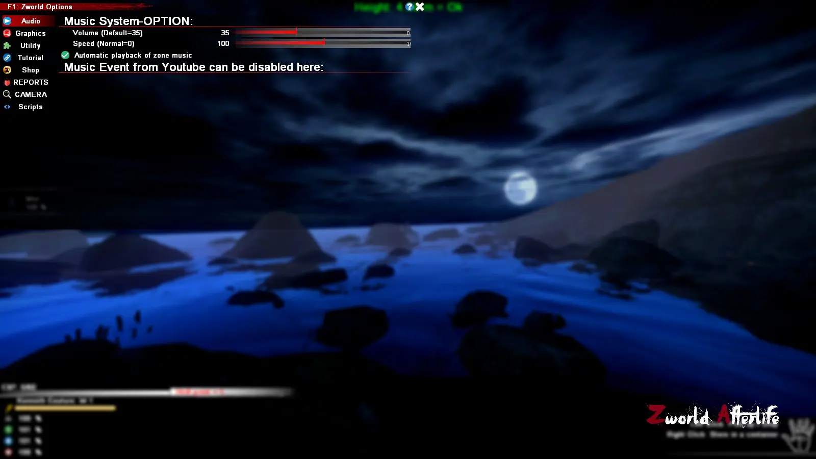 Zworld Menu Audio F1