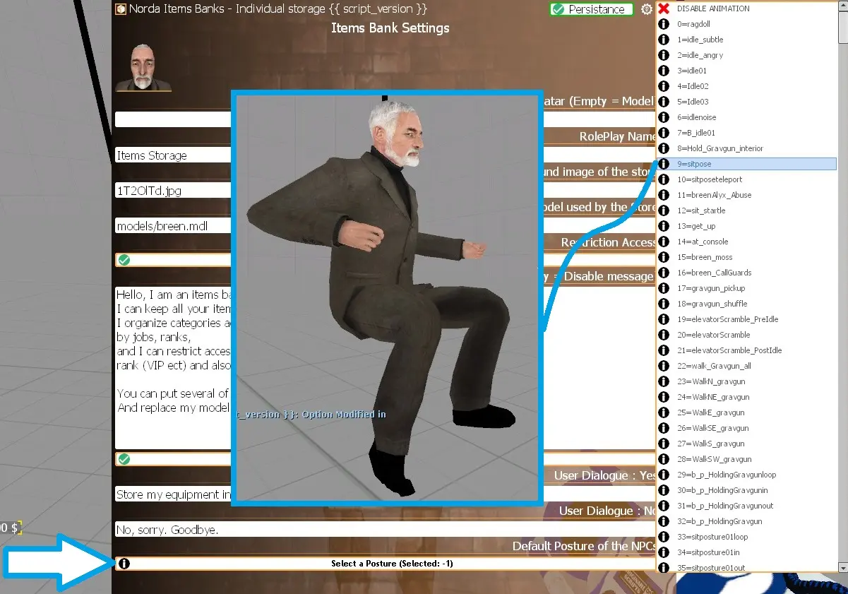 NPC Posture Editor
