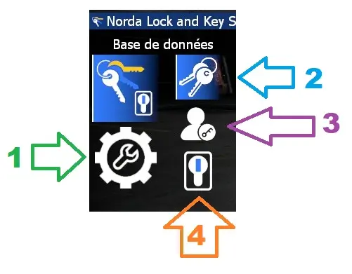 Buttons of Key and Lock panel