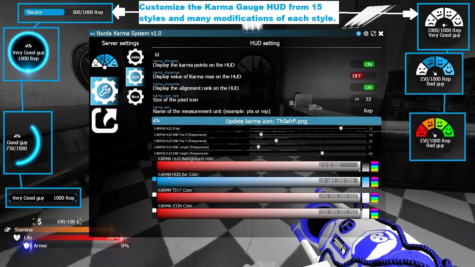 HUD of Karma Reputation System