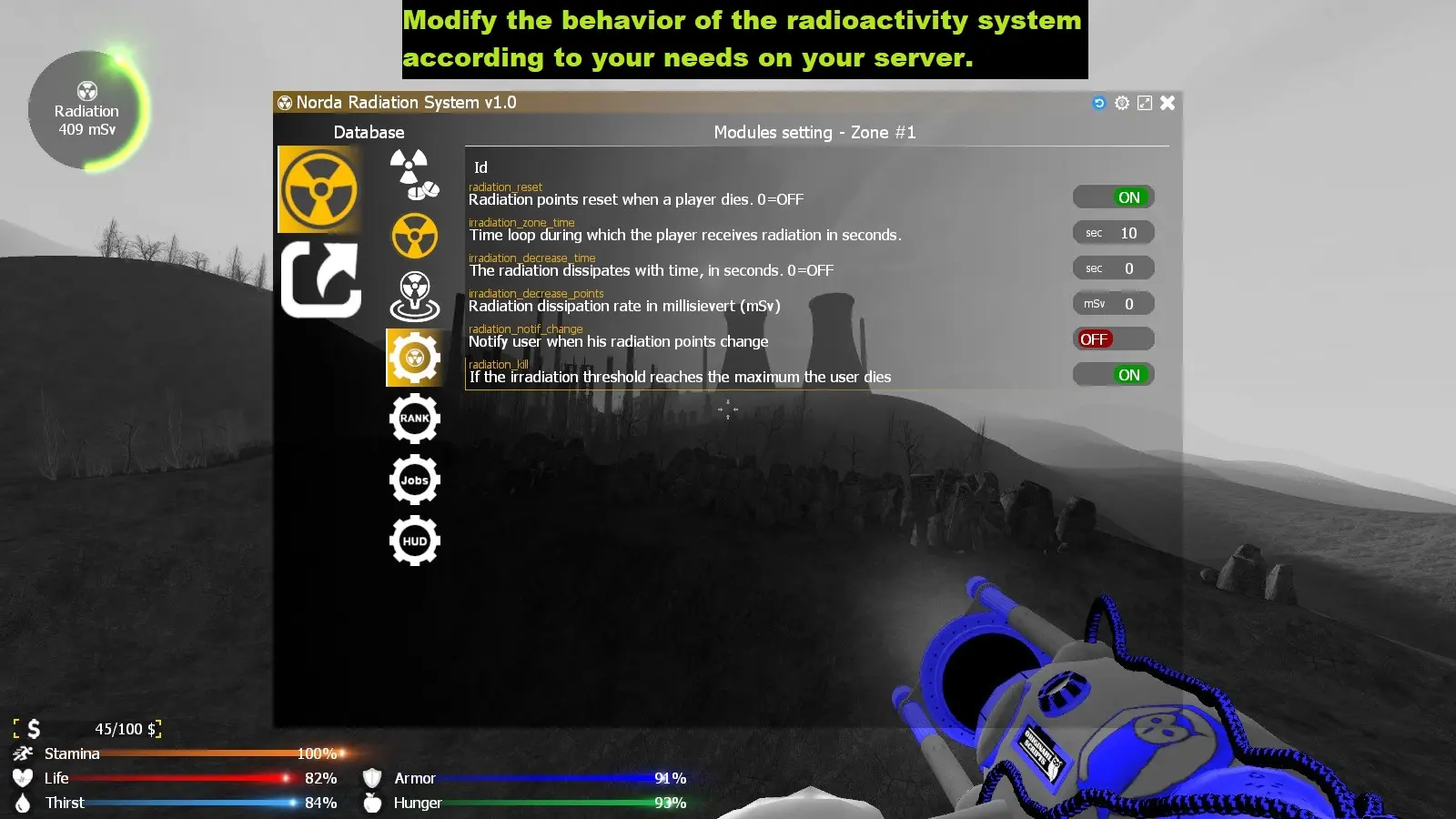 Modules Radioactivity System