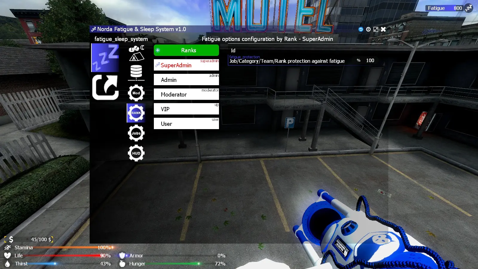 Manage fatigue progression for ranks