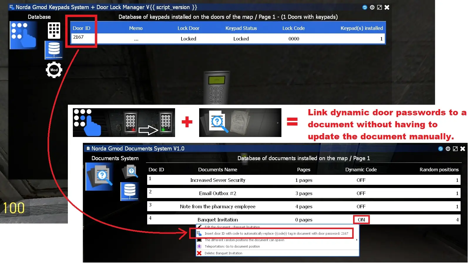 Insert a code replacement tag