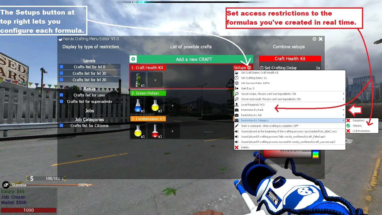 restrict access to a formula