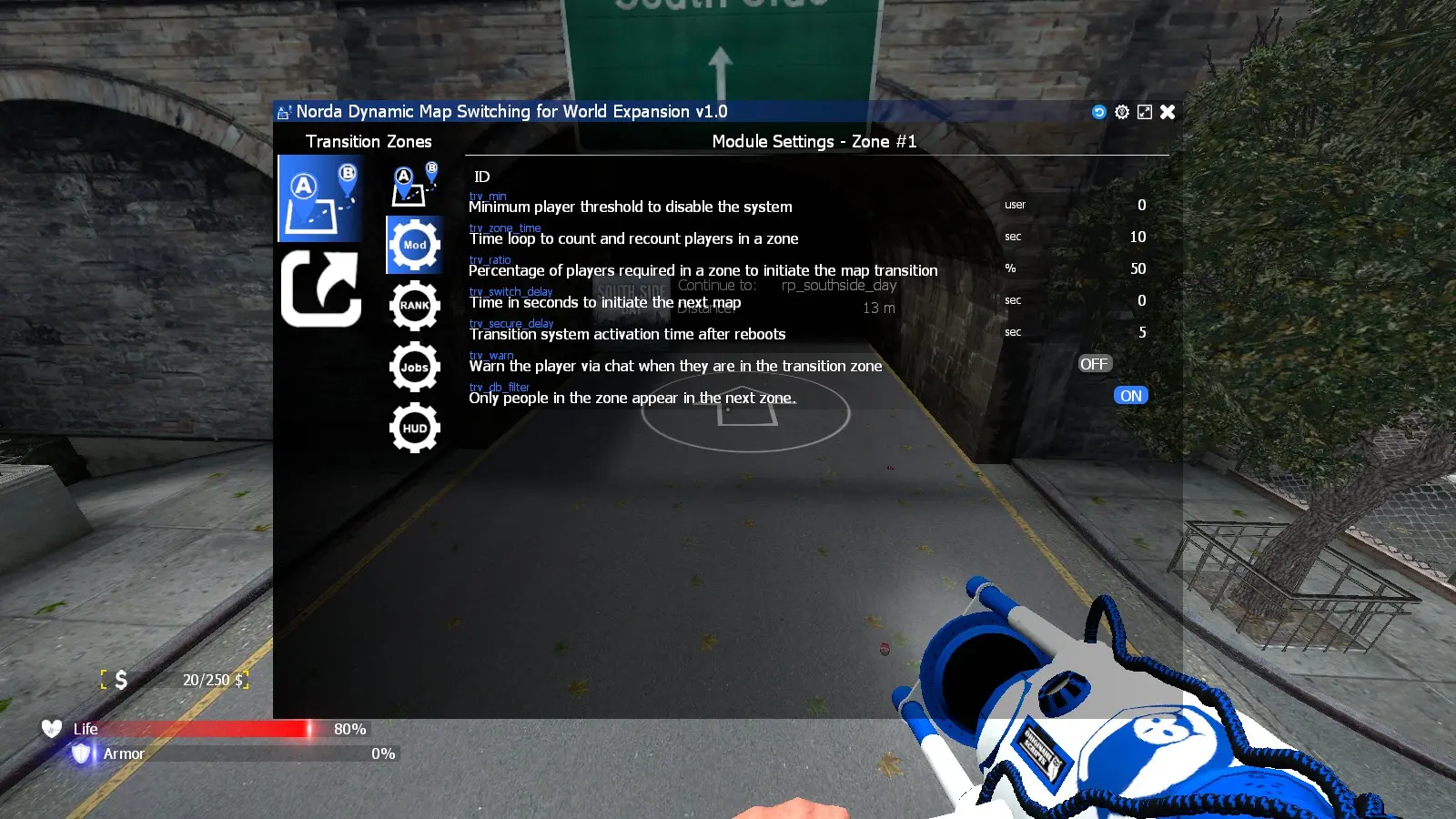 List of modules in Gmod Map transition system