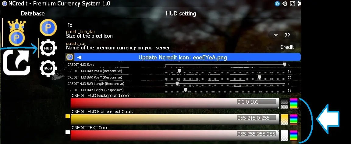 alter colors of elements on HUD