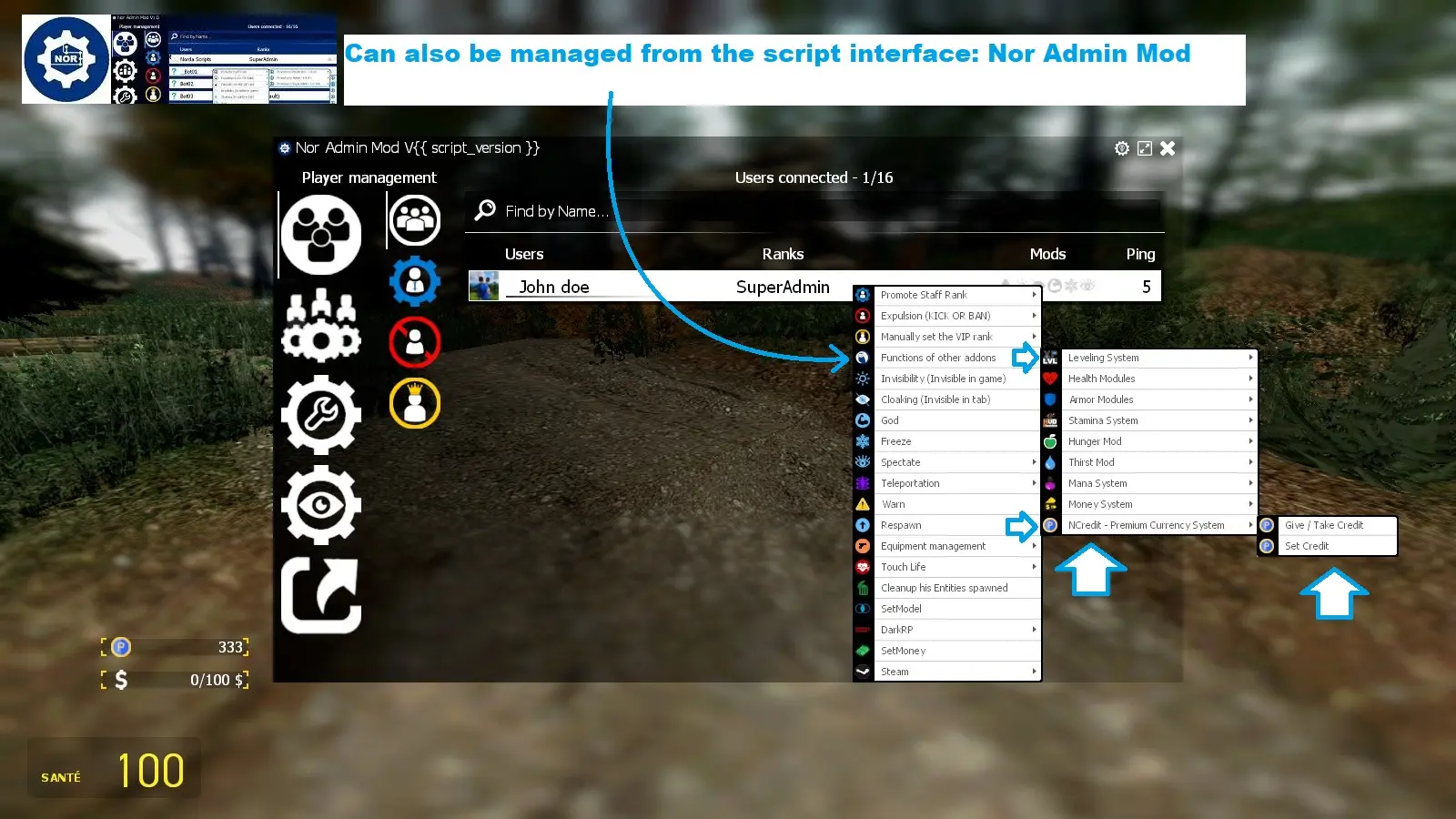assign premium credits from a system administrator