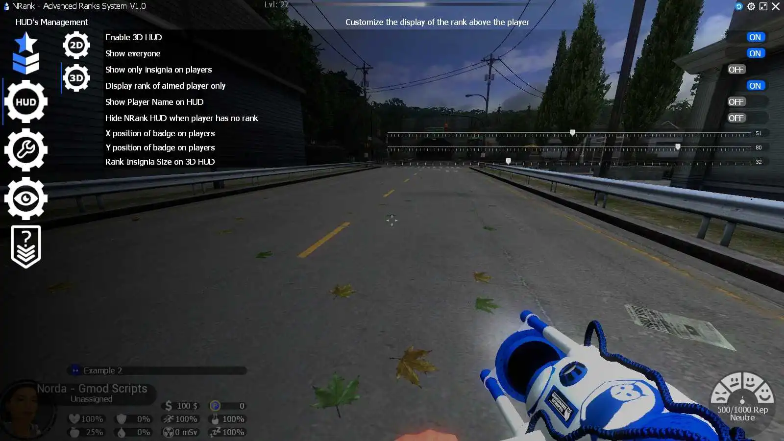 Nrank HUD 3D