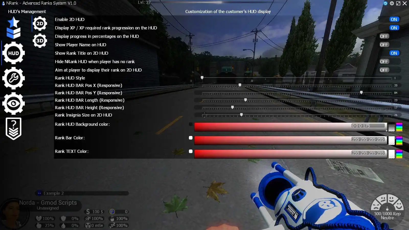 Nrank HUD 2D