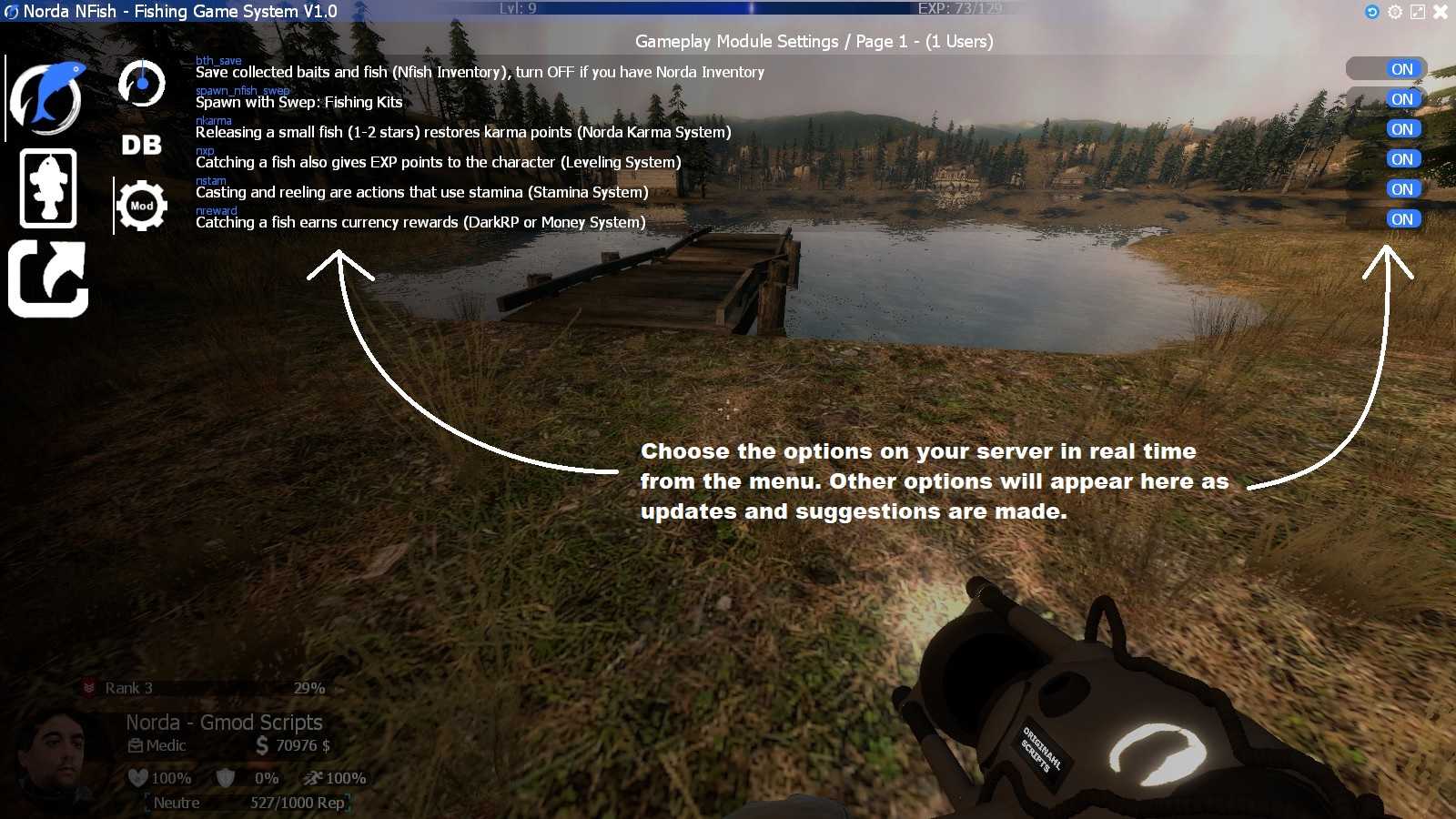 Gmod NFish - Server options