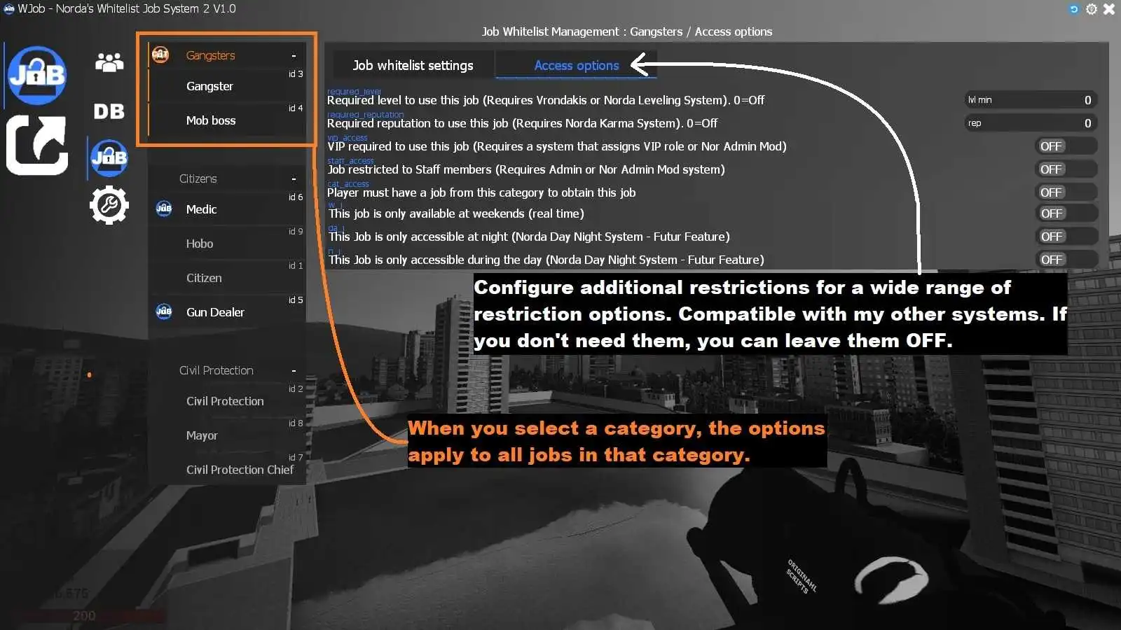 Whitelist Job System 2 Restriction