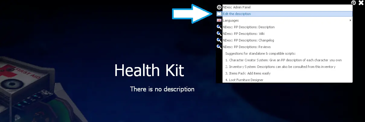 How make a RP description on Gmod