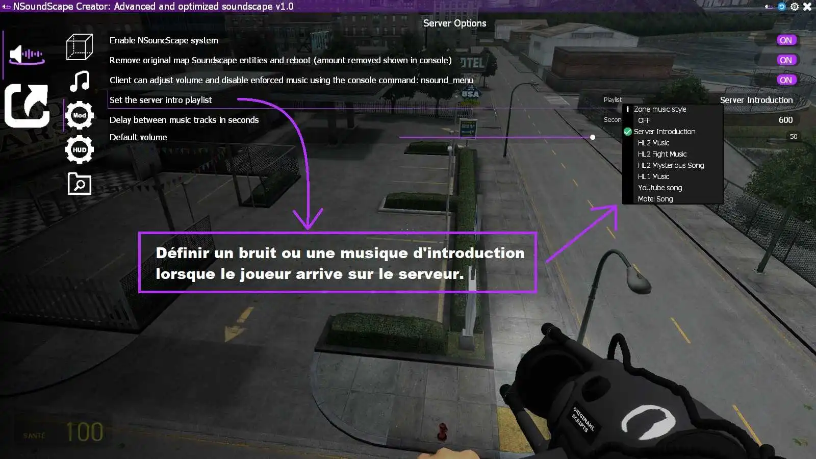 Music of server introduction - Gmod NSoundscape