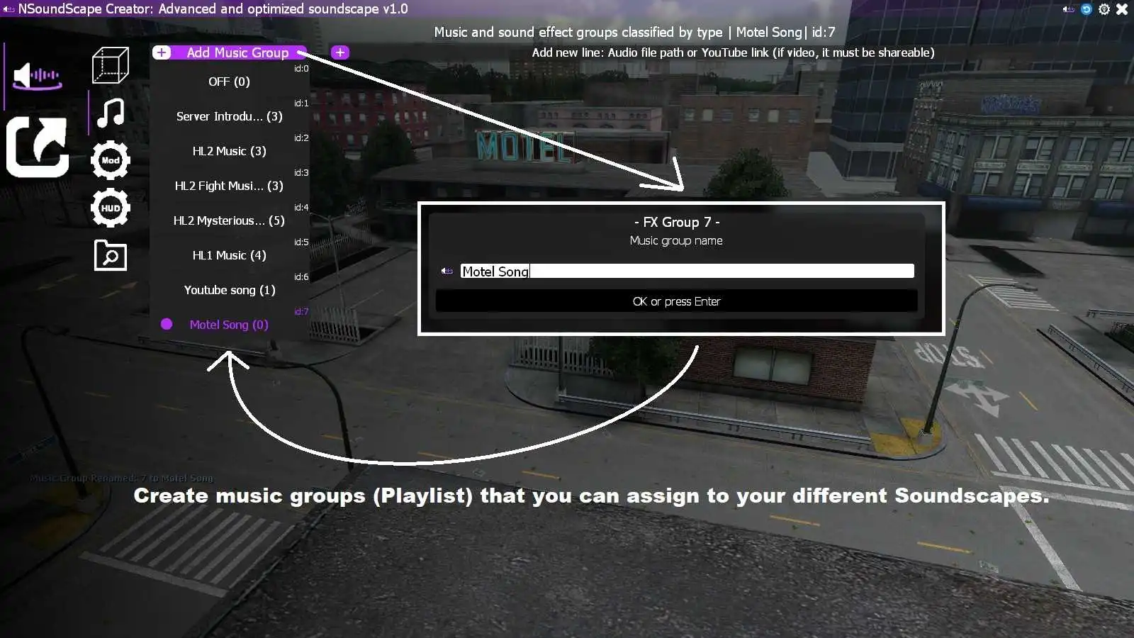 Build playlist - Gmod NSoundscape