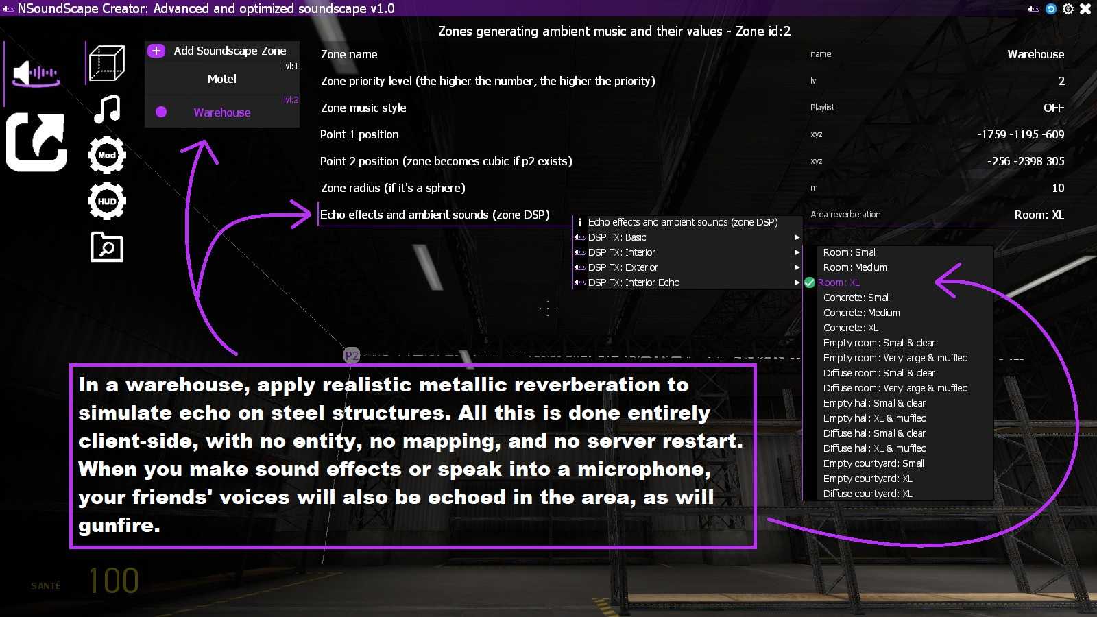 How Set DSP in soundscape - Gmod NSoundscape