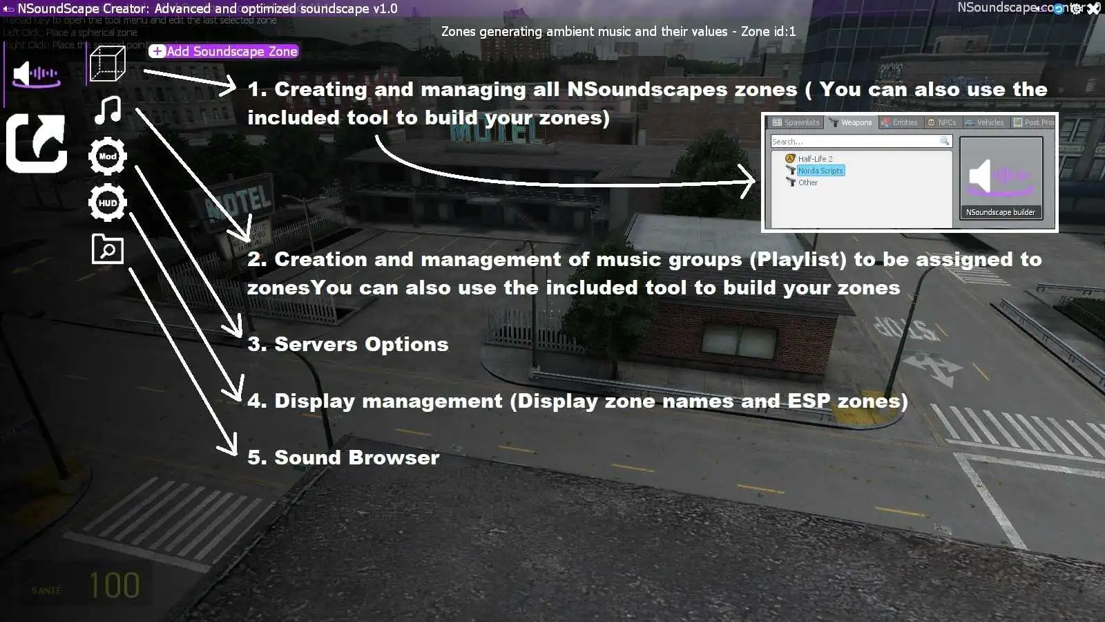 Menu manager - Gmod NSoundscape