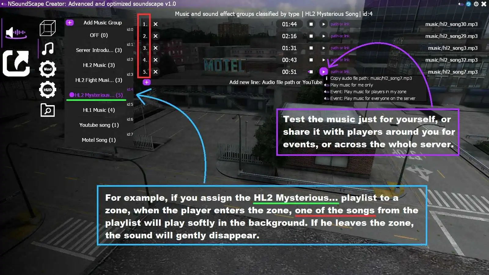 Event tool launch music on server - Gmod NSoundscape