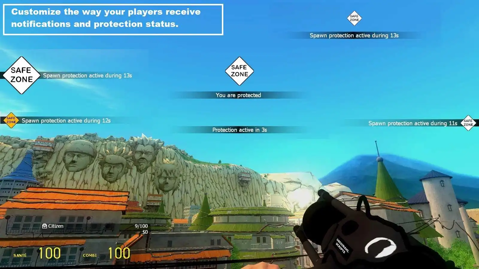 Custom HUD Notification - NSafezone